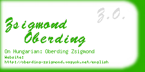 zsigmond oberding business card
